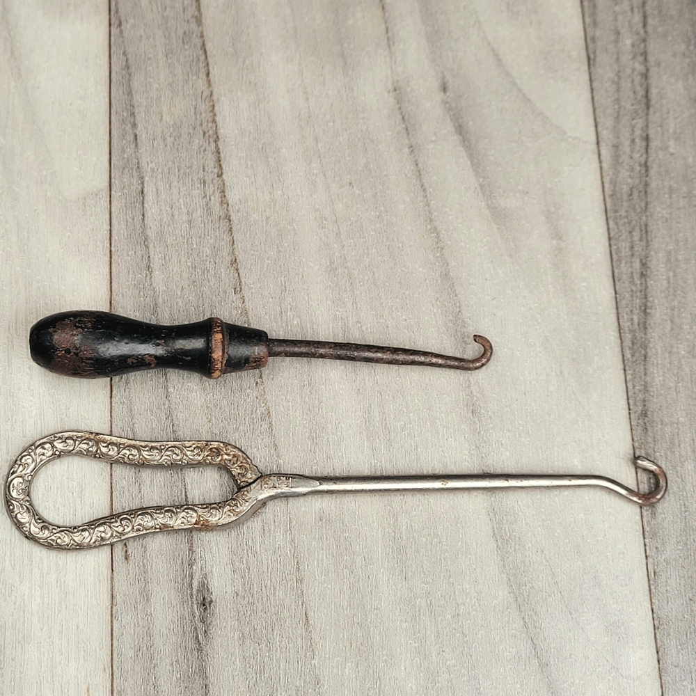 Advertising Button Hook Geo. W. Kies & Co. Shoes Norwick, Conn. Plus Wooden Hook - Picture 2 of 10
